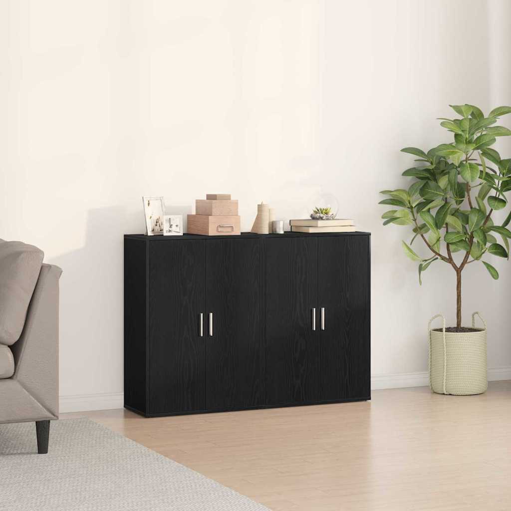 Sideboard Sort Eg 60 X 31 X 84 Cm Konstrueret Træ - Hovedbillede