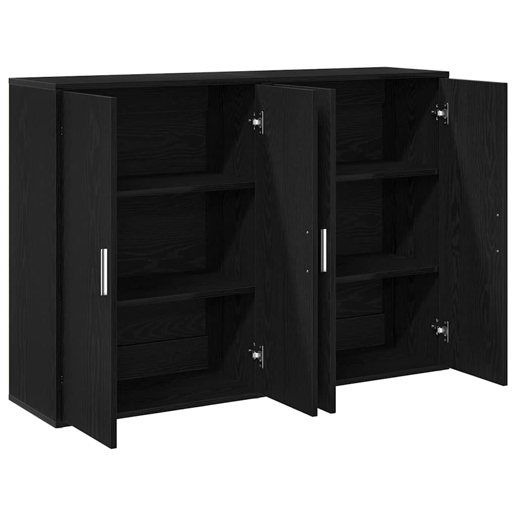 Sideboard Sort Eg 60 X 31 X 84 Cm Konstrueret Træ - Billede 5
