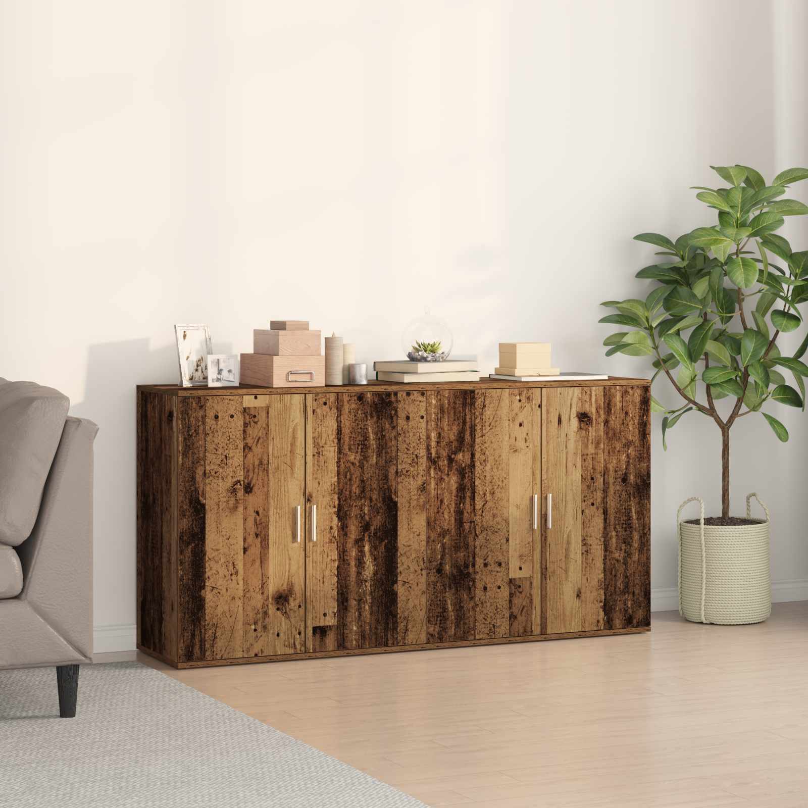 Sideboard 2 Dele 79 X 38 X 80 Cm Konstrueret Træ - Hovedbillede