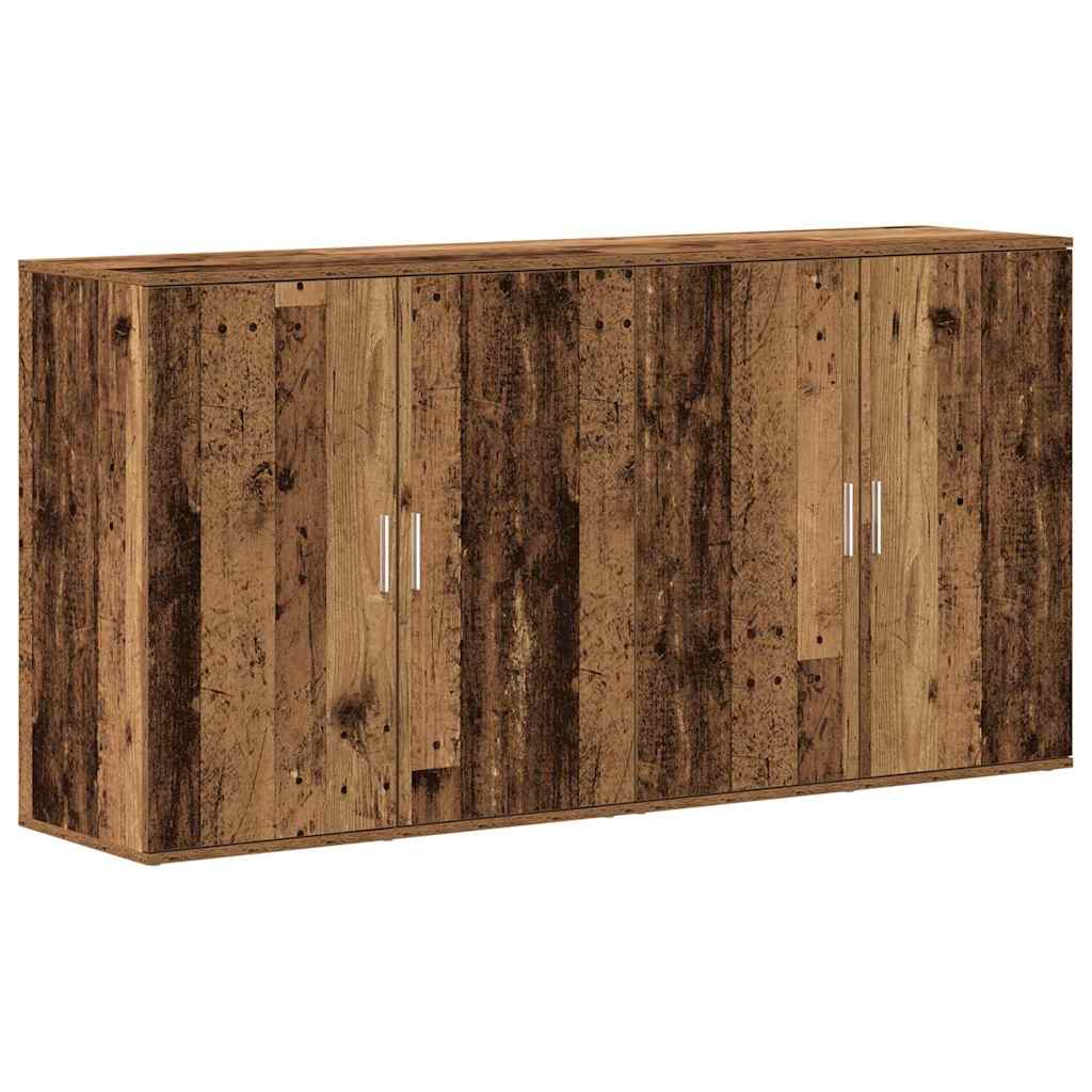 Sideboards 2 Pcs Gammelt Træ 79 X 38 X 80 Cm Konstrueret Træ - Billede 2