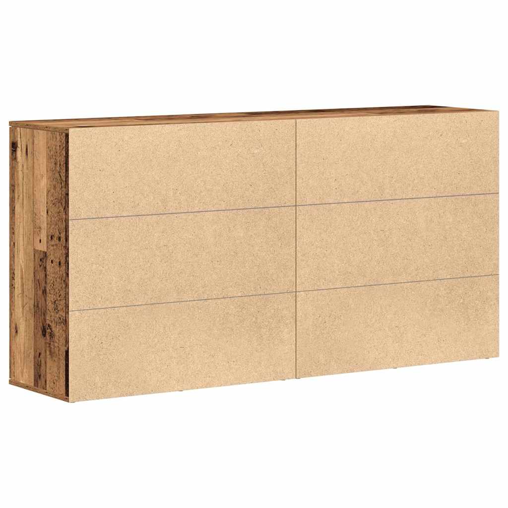 Sideboards 2 Pcs Gammelt Træ 79 X 38 X 80 Cm Konstrueret Træ - Billede 8