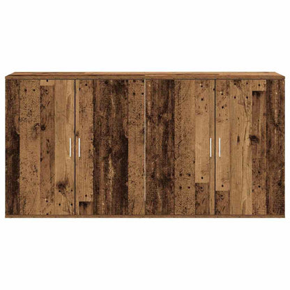 Sideboards 2 Pcs Gammelt Træ 79 X 38 X 80 Cm Konstrueret Træ - Billede 6