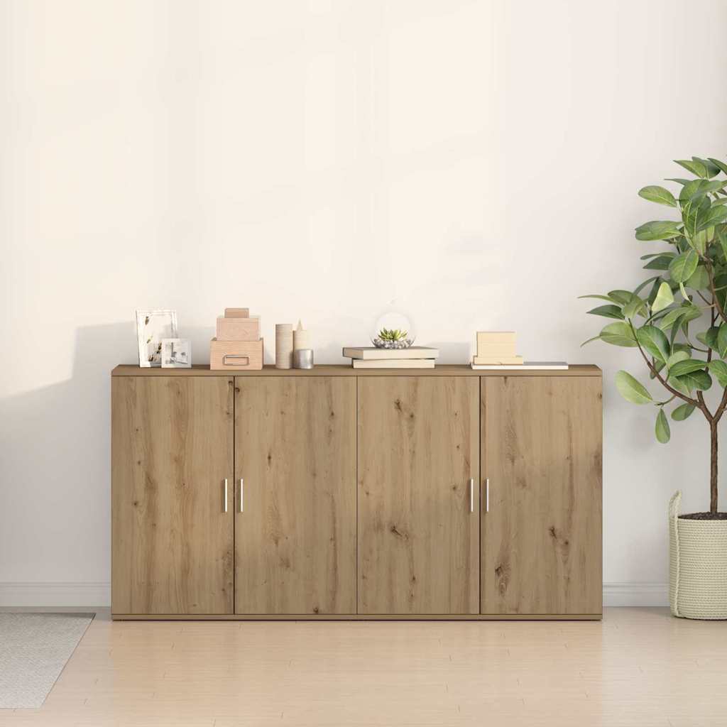 Sideboards 2 Pcs Artisan Eg 79 X 38 X 80 Cm Konstrueret Træ - Billede 4