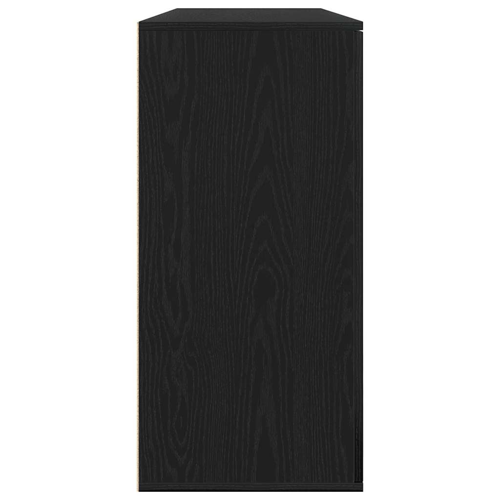 Sideboards 2 Pcs Sort Eg 79 X 38 X 80 Cm Konstrueret Træ - Billede 7