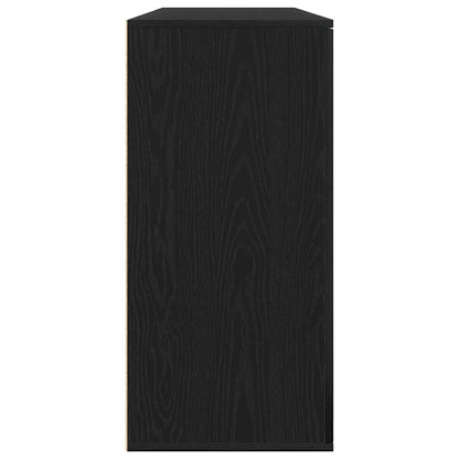Sideboards 2 Pcs Sort Eg 79 X 38 X 80 Cm Konstrueret Træ - Billede 7