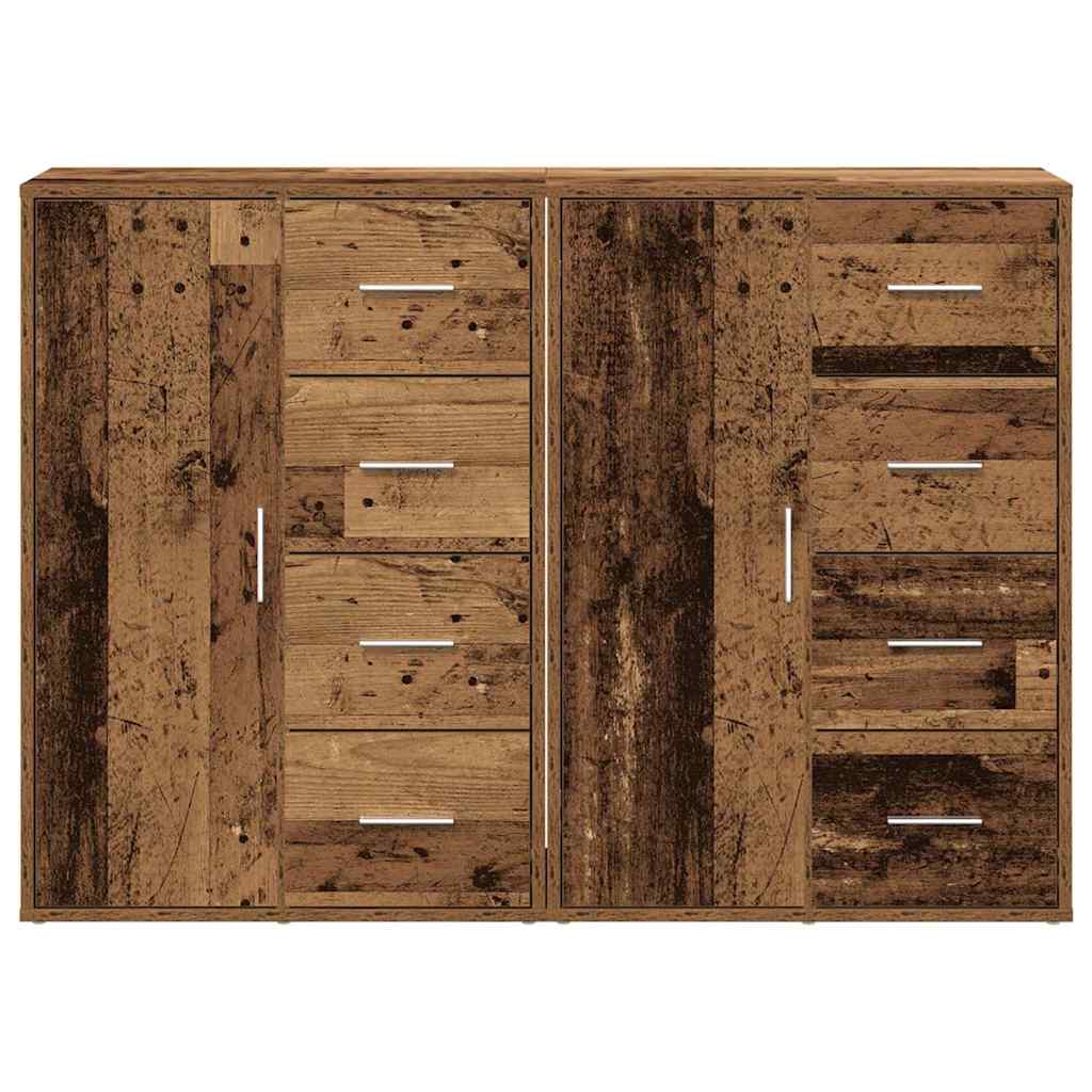 Sideboard 2 Dele 60 X 31 X 84 Cm Konstrueret Træ - Billede 6