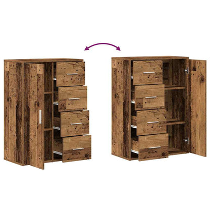 Sideboard 2 Dele 60 X 31 X 84 Cm Konstrueret Træ - Billede 10