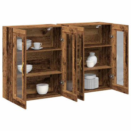 Væggeskabe 2 Dele 69,5 X 34 X 90 Cm Konstrueret Træ - Billede 3