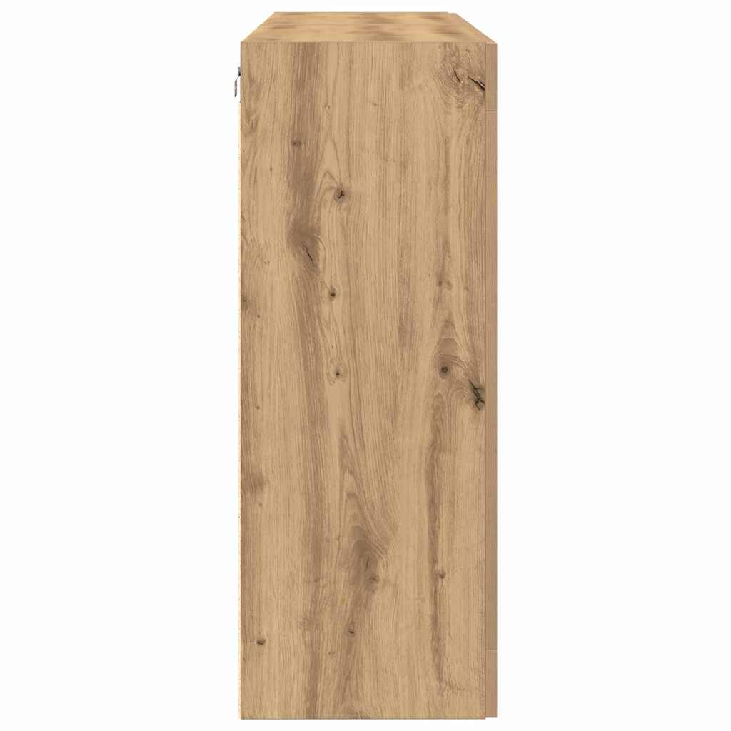 Væggeskabe 2 Dele Egetræ 69,5 X 34 X 90 Cm - Billede 7