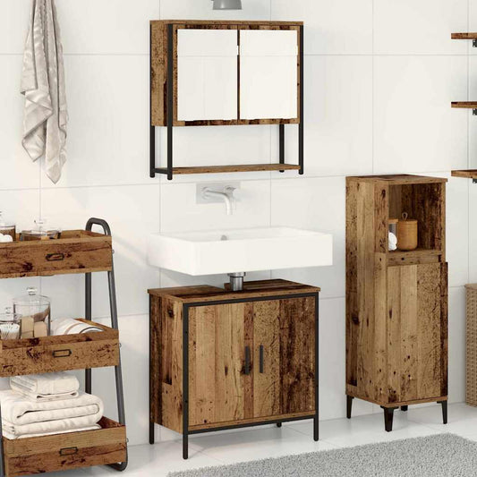 Badeværelsesmøbel Sæt Med Opbevaring 2 Pcs Brun 60 X 30 X 60 Cm - Hovedbillede