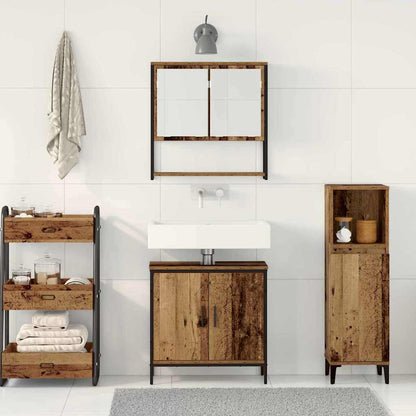 Badeværelsesmøbel Sæt Med Opbevaring 2 Pcs Brun 60 X 30 X 60 Cm - Billede 4