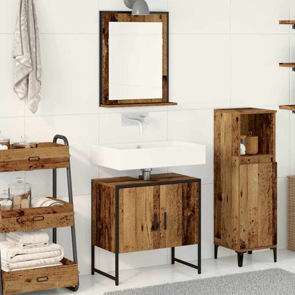 Badeværelsesmøbel Sæt Med Opbevaring 2 Pcs Brun 60 X 33 X 60 Cm - Hovedbillede
