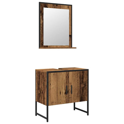 Badeværelsesmøbel Sæt Med Opbevaring 2 Pcs Brun 60 X 33 X 60 Cm - Billede 2