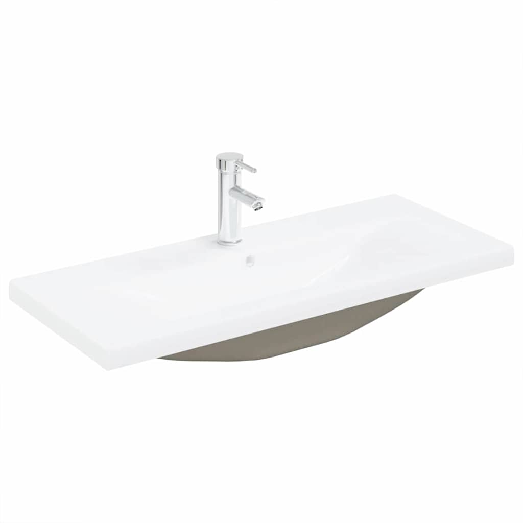 Badeværelsesmøbelssæt Vægmonteret 3 Pcs Sort Eg 90x38.5x46cm - Billede 5