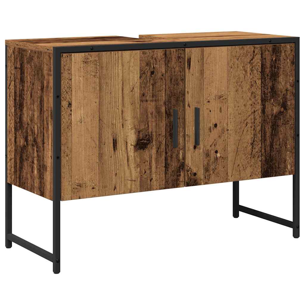Badeværelsesmøbel Sæt Med Opbevaring 2 Pcs Brun 80 X 33 X 60 Cm - Billede 6