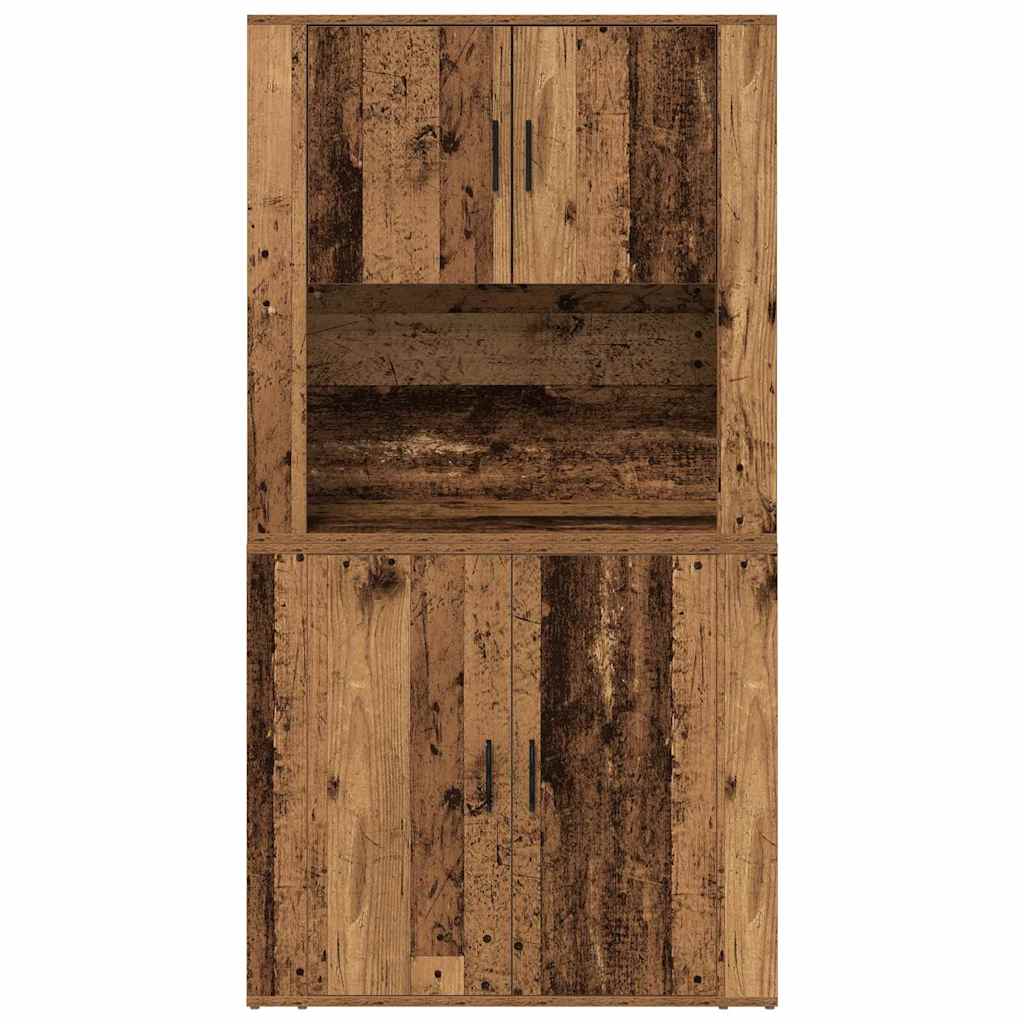 Højskab Gammelt Træ 80 X 33 X 150 Cm Konstrueret Træ - Billede 6