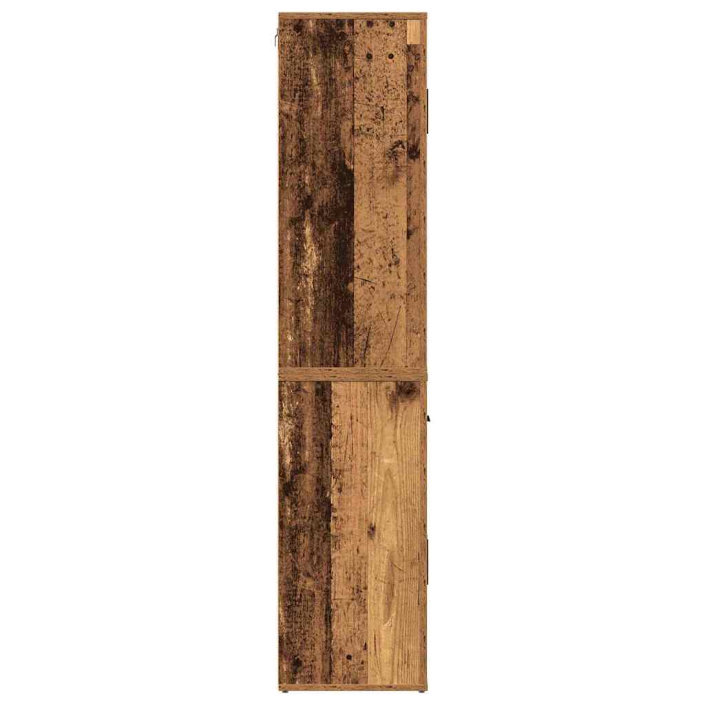 Højskab Med Skuffe Gammelt Træ 80 X 33 X 150 Cm Konstrueret Træ - Billede 7