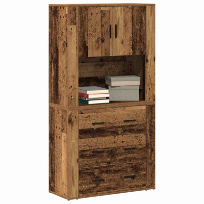 Highboard 80 X 33 X 150 Cm Konstrueret Træ - Billede 3