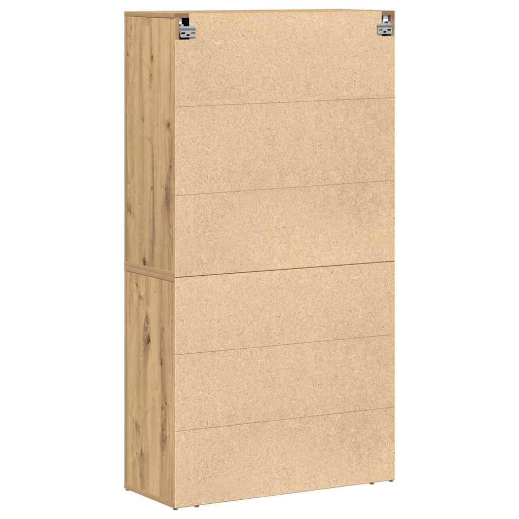 Højskab Med Skuffe Artisan Eg 80 X 33 X 150 Cm Konstrueret Træ - Billede 8