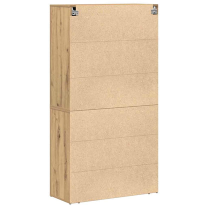 Højskab Med Skuffe Artisan Eg 80 X 33 X 150 Cm Konstrueret Træ - Billede 8