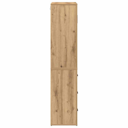 Højskab Med Skuffe Artisan Eg 80 X 33 X 150 Cm Konstrueret Træ - Billede 7