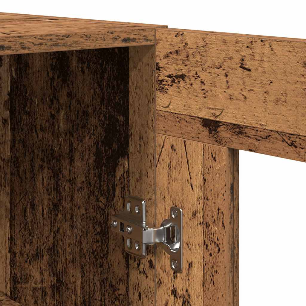Highboard 2 Pcs Gammelt Træ 69,5 X 34 X 180 Cm Konstrueret Træ - Billede 11