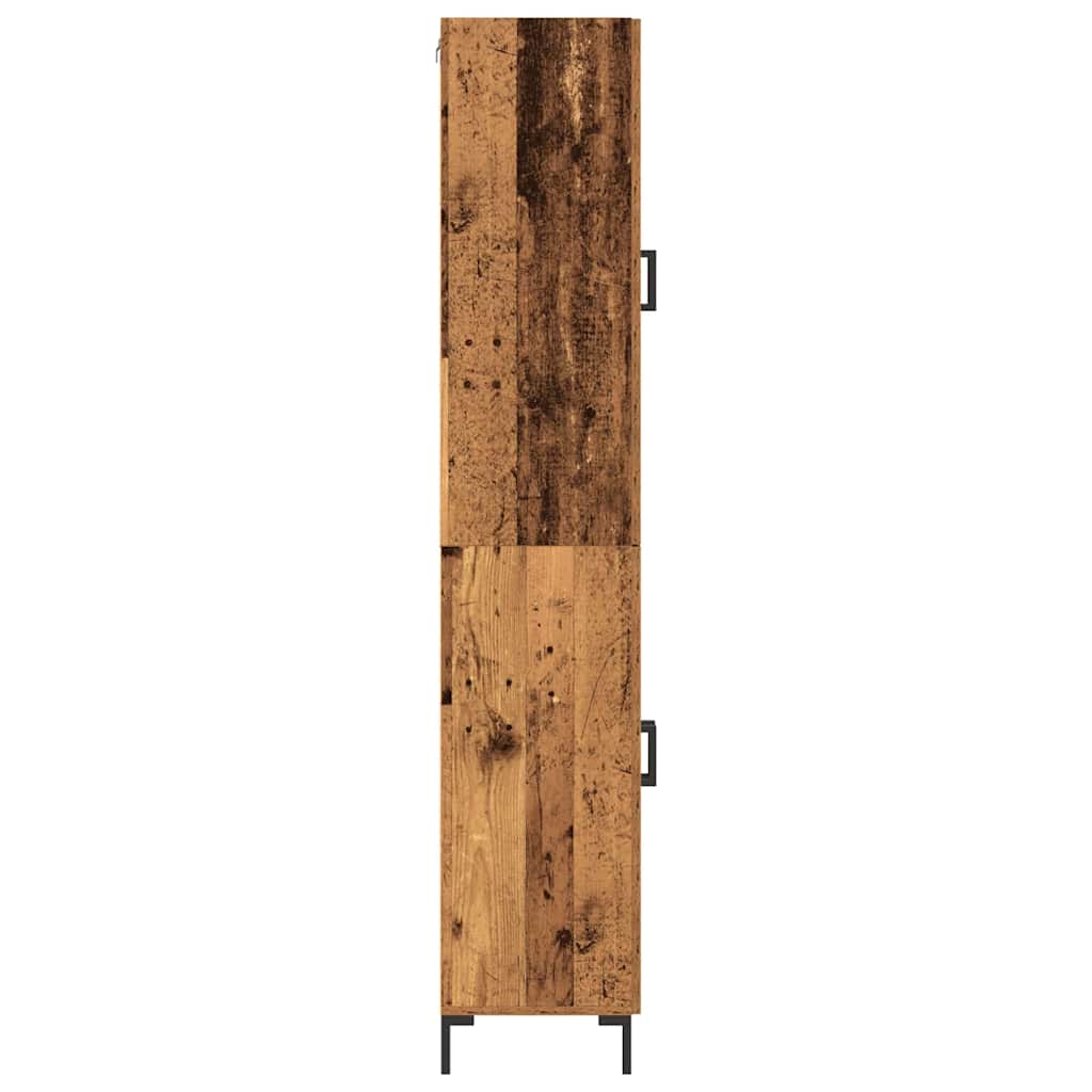 Highboard 2 Pcs Gammelt Træ 69,5 X 34 X 180 Cm Konstrueret Træ - Billede 7