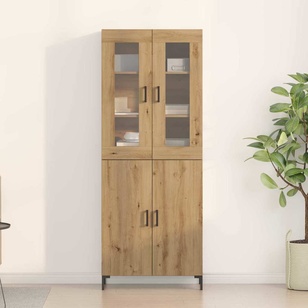 Highboard 2 Pcs Artisan Eg 69,5 X 34 X 180 Cm Konstrueret Træ - Billede 4