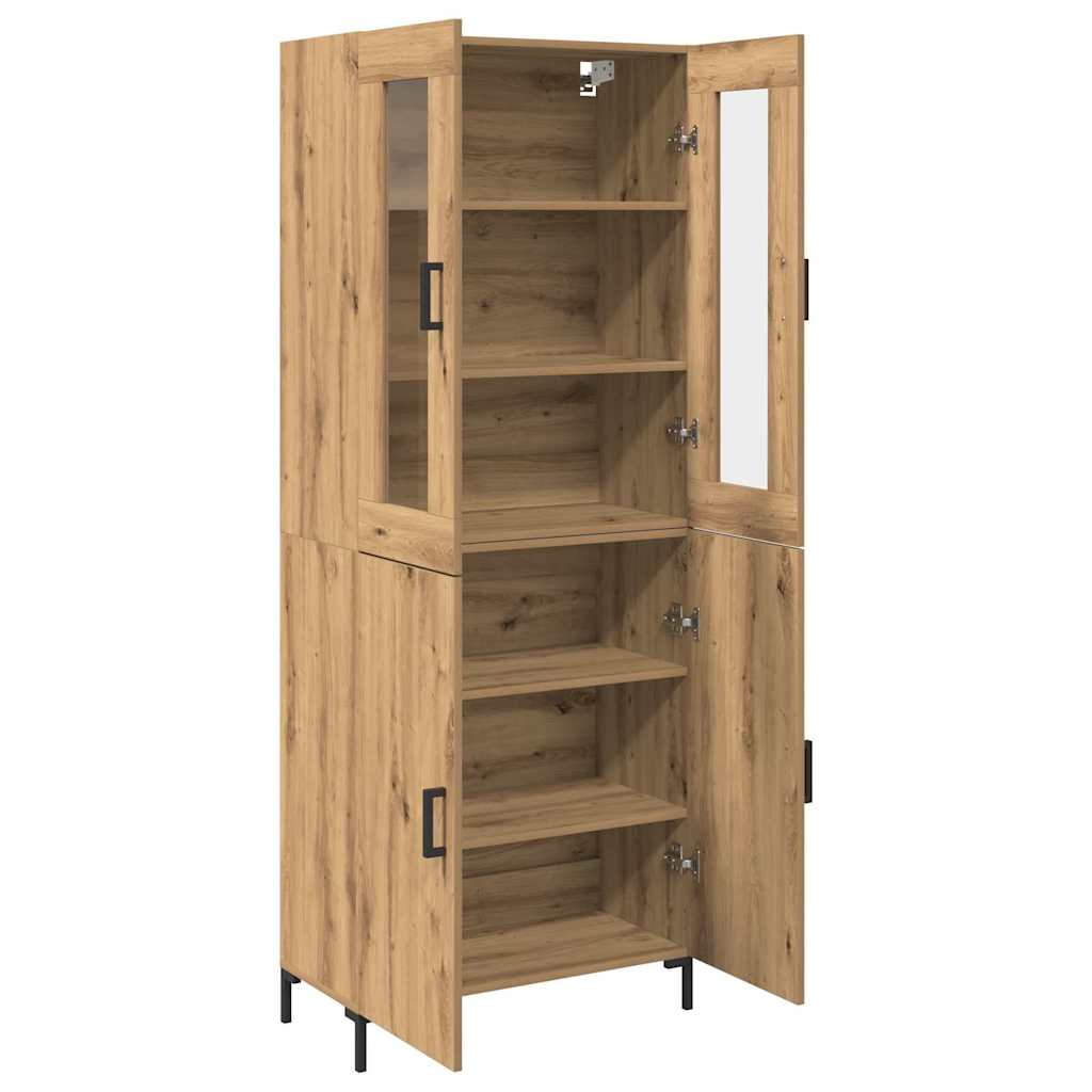 Highboard 2 Pcs Artisan Eg 69,5 X 34 X 180 Cm Konstrueret Træ - Billede 5