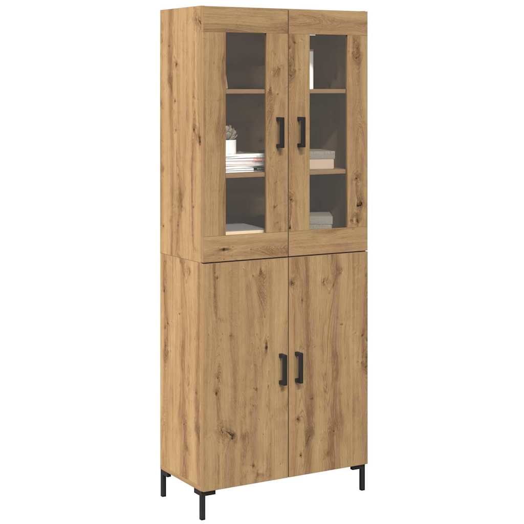 Highboard 2 Pcs Artisan Eg 69,5 X 34 X 180 Cm Konstrueret Træ - Billede 3