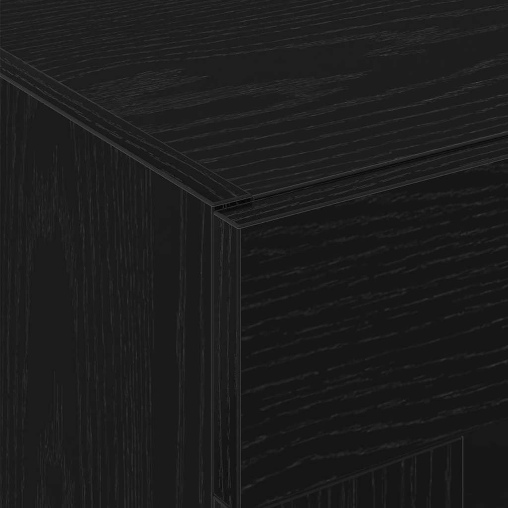 Highboard 2 Pcs Sort Eg 69,5 X 34 X 180 Cm Konstrueret Træ - Billede 10