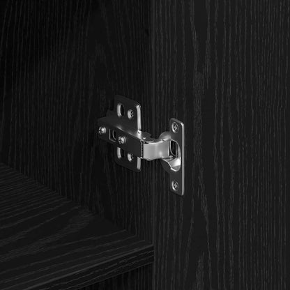 Highboard 2 Pcs Sort Eg 69,5 X 34 X 180 Cm Konstrueret Træ - Billede 12