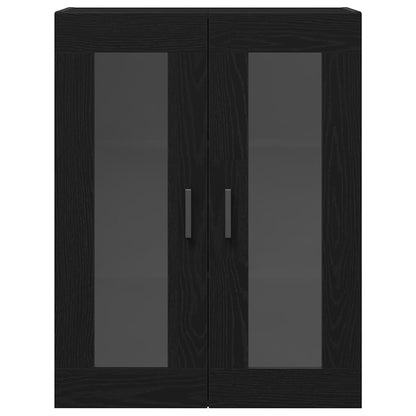 Highboard 2 Pcs Sort Eg 69,5 X 34 X 180 Cm Konstrueret Træ - Billede 7
