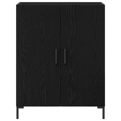 Highboard 2 Pcs Sort Eg 69,5 X 34 X 180 Cm Konstrueret Træ - Billede 8