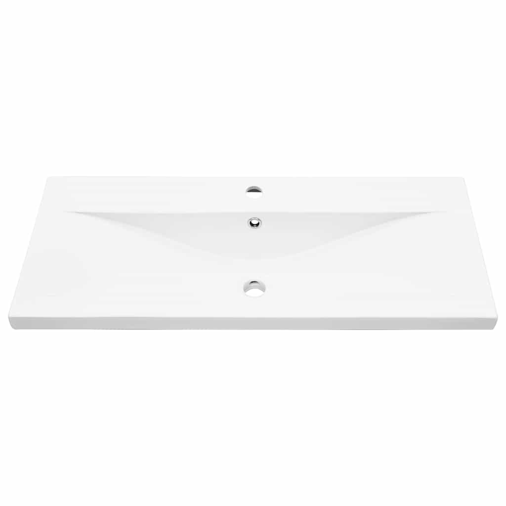 Badeværelsessæt 4 Pcs Sort Eg 91 X 39,5 X 46 Cm Konstrueret Træ - Billede 8