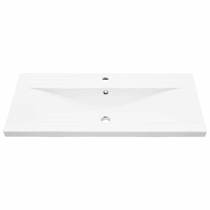 Badeværelsessæt 4 Pcs Sort Eg 91 X 39,5 X 46 Cm Konstrueret Træ - Billede 8