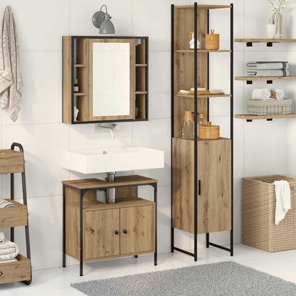 Badeværelsesskabsæt Med Dør 3 Pcs Artisan Eg 33 X 33 X 185.5 Cm - Hovedbillede
