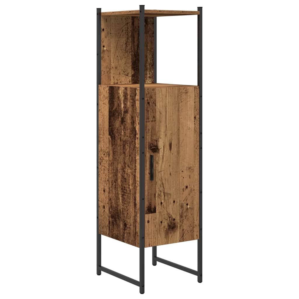 Badeværelsesmøbel Sæt Med Dør 4 Pcs Brun 33 X 33 X 185.5 Cm - Billede 5