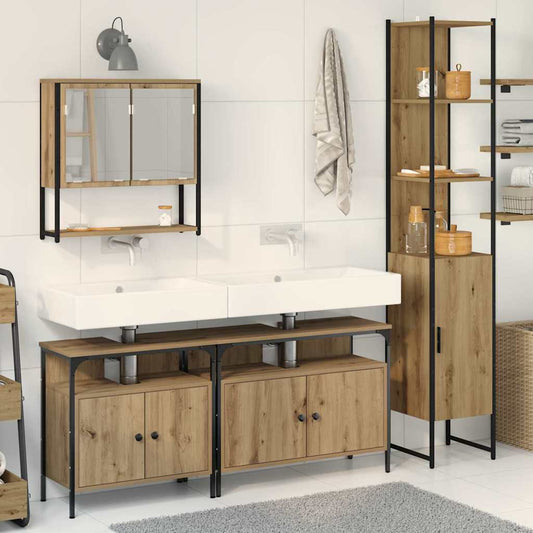 Badeværelsesmøbel Sæt 4 Pcs Artisan Eg 33 X 33 X 185.5 Cm - Hovedbillede