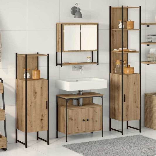 Badeværelsesmøbel Sæt 4 Pcs Artisan Eg 33 X 33 X 185.5 Cm - Hovedbillede