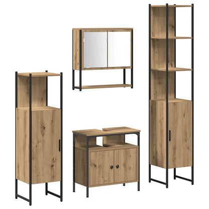 Badeværelsesmøbel Sæt 4 Pcs Artisan Eg 33 X 33 X 185.5 Cm - Billede 2