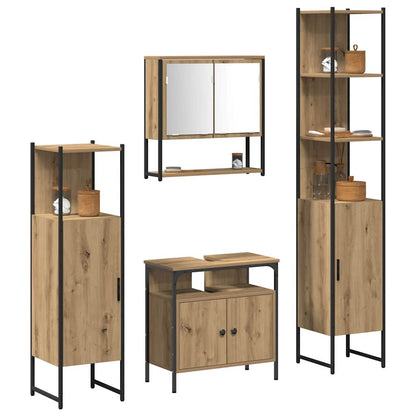 Badeværelsesmøbel Sæt 4 Pcs Artisan Eg 33 X 33 X 185.5 Cm - Billede 3