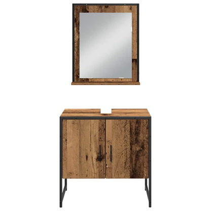 Badeværelsesmøbel Sæt Med Dør 4 Pcs Brun 33 X 33 X 185.5 Cm - Billede 10