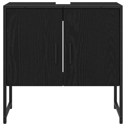 Badeværelsesmøbel Sæt Med Dør 4 Pcs Sort 33 X 33 X 185.5 Cm - Billede 10