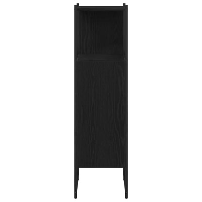 Badeværelsesmøbel Sæt Med Dør 4 Pcs Sort 33 X 33 X 185.5 Cm - Billede 9