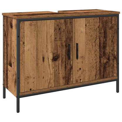 Badeværelsesmøbel Sæt Med Dør 4 Pcs Brun 33 X 33 X 185.5 Cm - Billede 5