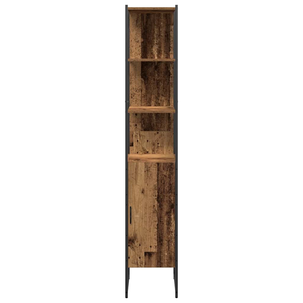 Badeværelsesmøbel Sæt Med Dør 4 Pcs Brun 33 X 33 X 185.5 Cm - Billede 9