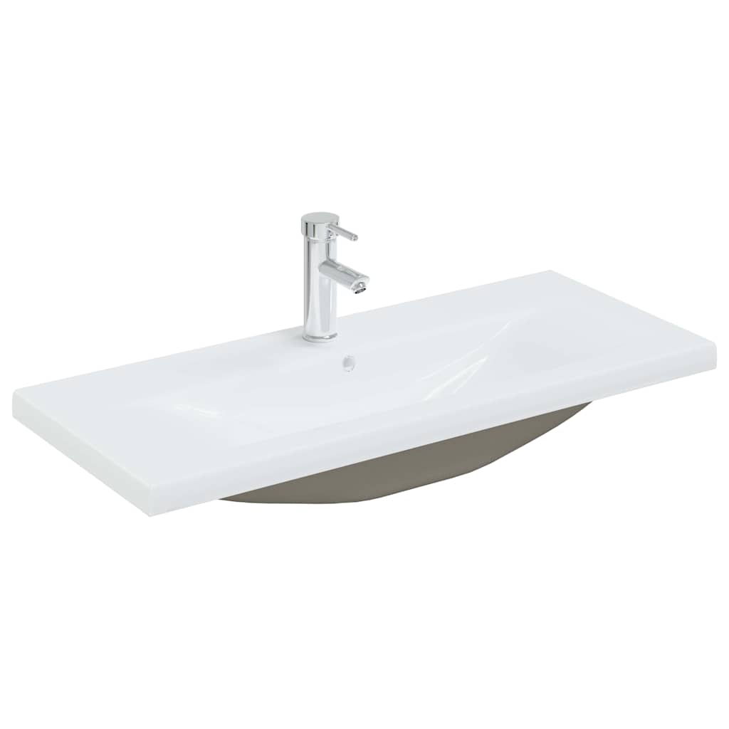 Badeværelsesmøbel Sæt Med Dør 4 Pcs Sort Eg 80 X 38.5 X 45 Cm - Billede 5