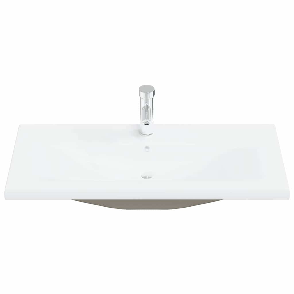 Badeværelsesmøbel Sæt Med Dør 4 Pcs Sort Eg 80 X 38.5 X 45 Cm - Billede 9