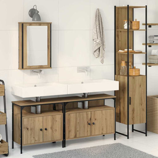 Badeværelsesmøbel Sæt 4 Pcs Artisan Eg 33 X 33 X 185.5 Cm - Hovedbillede